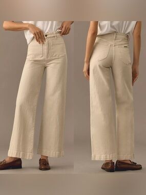 Rolla’s Sailor High-Rise Wide-Leg Jeans Light Beige Women’s - Size 27